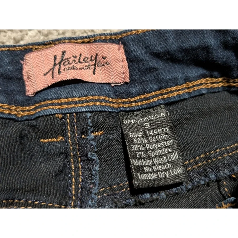 Harley Made With Love Skinny Jeans Kids‎ 24x28 Dark Wash High Rise Stretch Denim